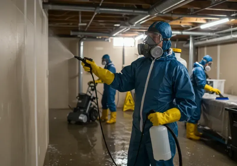 Basement Sanitization and Antimicrobial Treatment process in Brundidge, AL