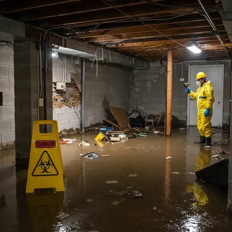 Flooded Basement Electrical Hazard in Brundidge, AL Property